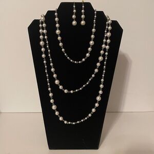 Premier Designs Jewelry - Lady Fair, Faux Pearl Necklace & Earrings